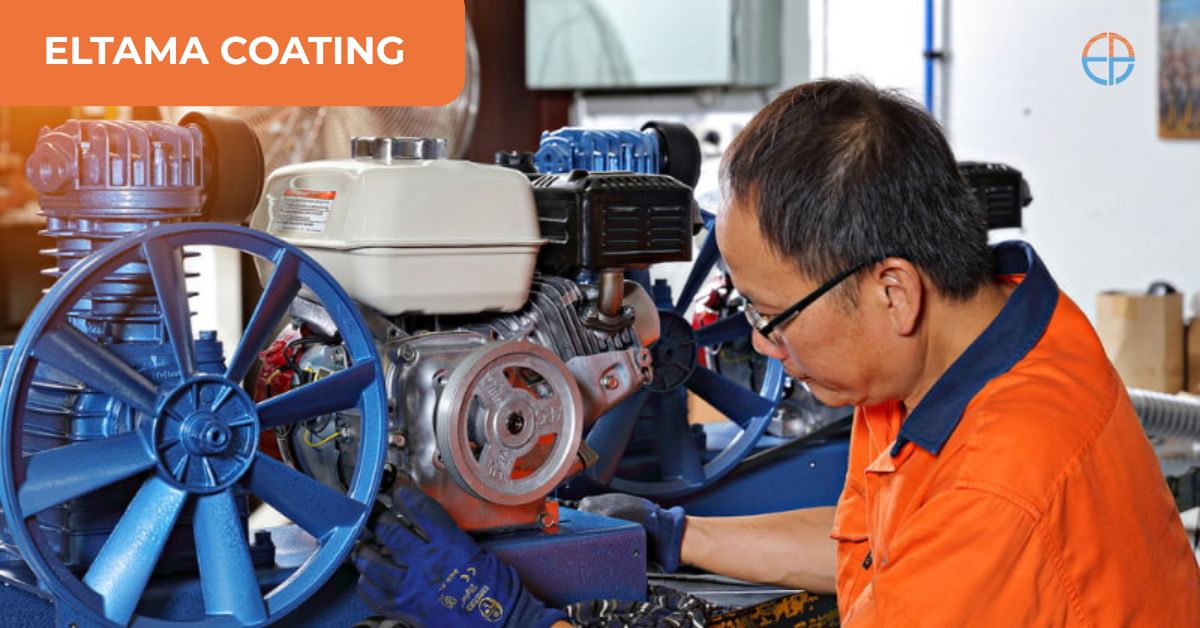 Teknisi profesional melakukan perawatan kompresor industri di bengkel Semarang – layanan maintenance compressor oleh PT Eltama Prima Indo