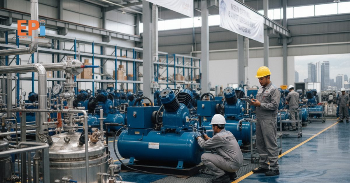 Proses servis preventive compressor dilakukan oleh teknisi berpengalaman di Tanggerang.