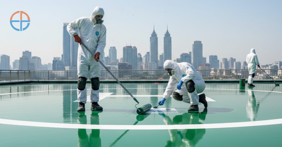 Kontraktor Epoxy Lantai Helipad Jakarta