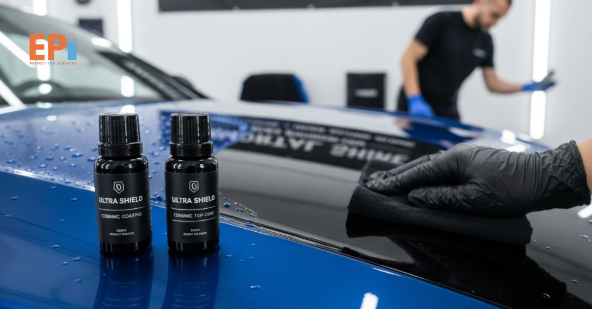 Gambar cat ceramic coating untuk mobil dengan perlindungan anti gores dan kilap tahan lama