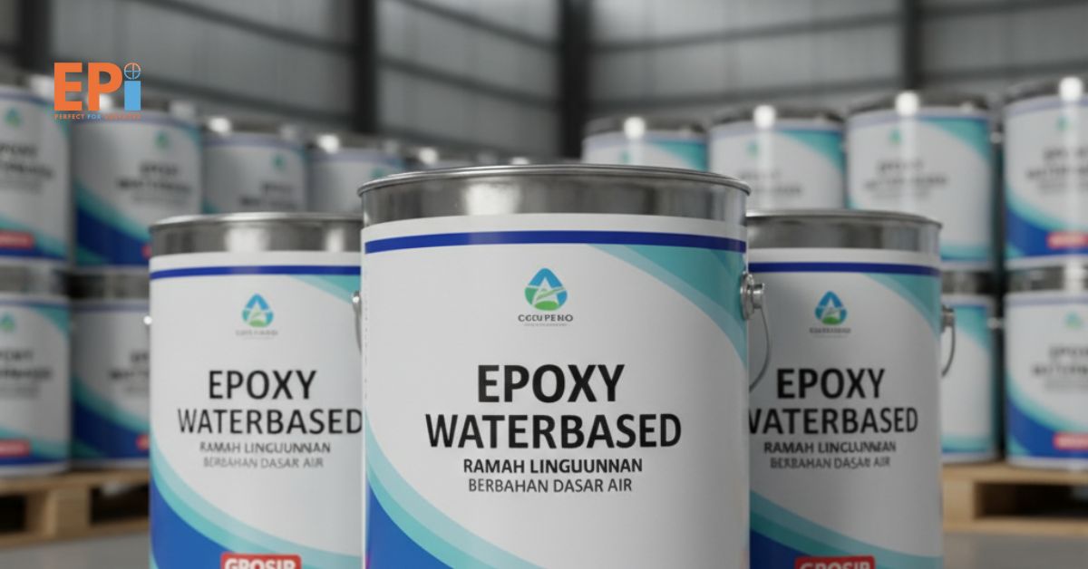 Produk cat epoxy waterbased ramah lingkungan berbahan dasar air kemasan kaleng grosi