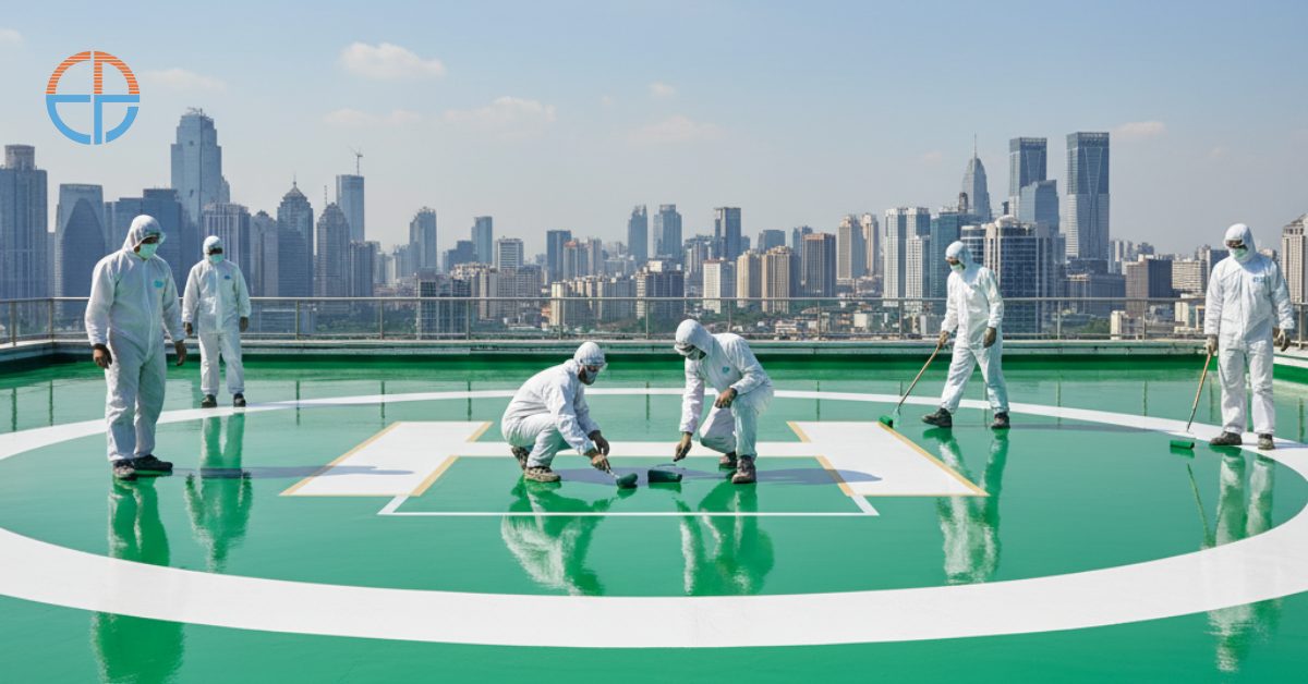Kontraktor Epoxy Lantai Helipad Jakarta Timur | PT. Eltama Prima Indo