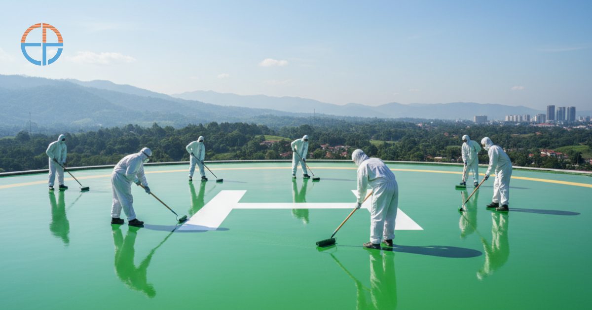 Kontraktor Epoxy Lantai Helipad Bogor | PT. Eltama Prima Indo