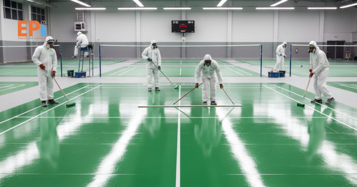 Jasa Cat Lapangan Badminton | PT. Eltama Prima Indo