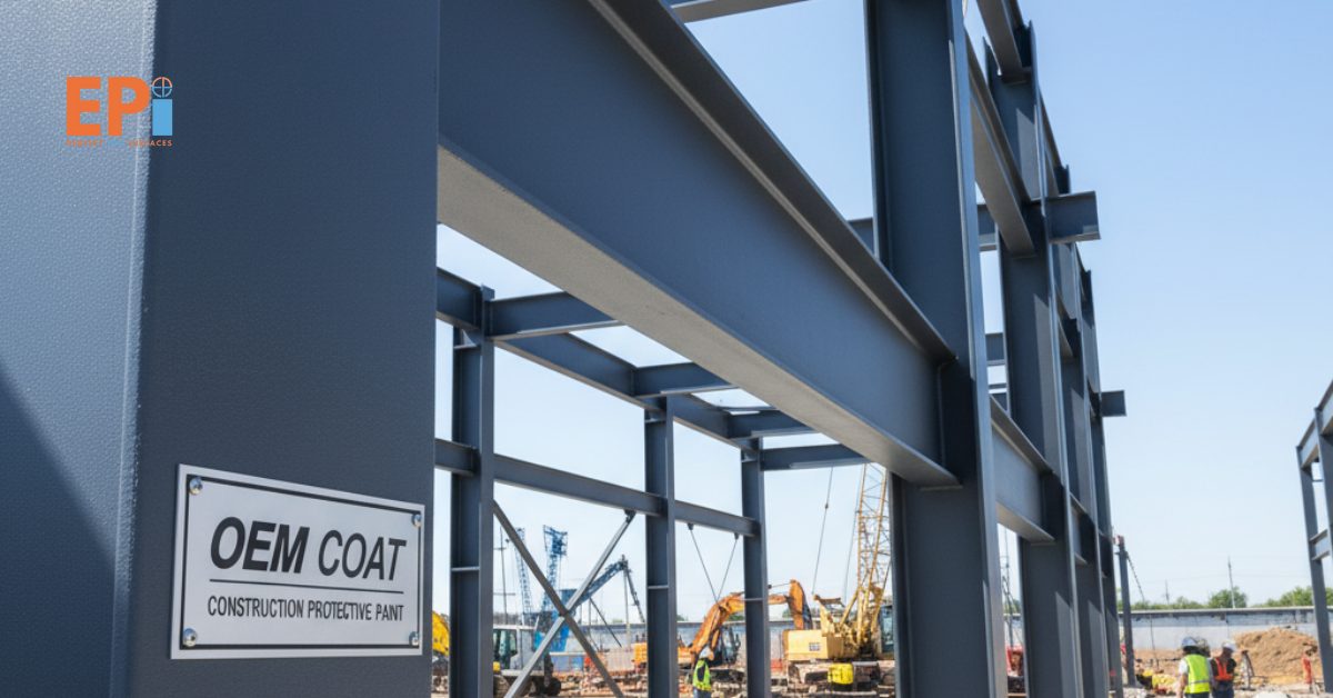 Hasil pengecatan menggunakan cat OEM pada proyek konstruksi, menghasilkan lapisan halus, merata, dan tahan lama.