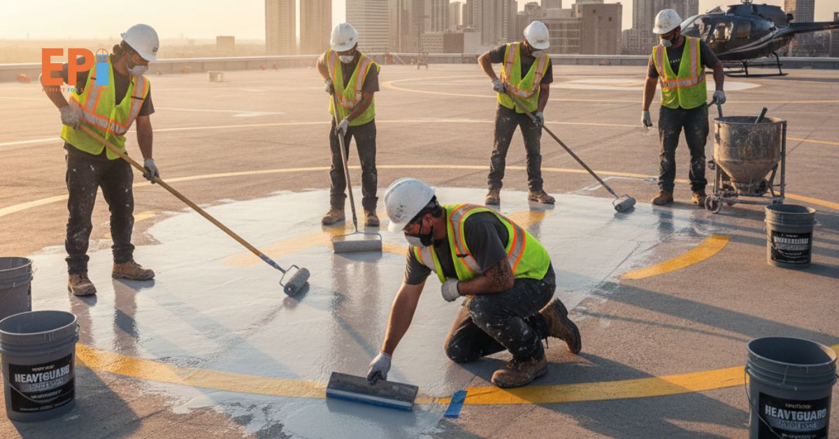 Jasa Epoxy Lantai Helipad Jakarta