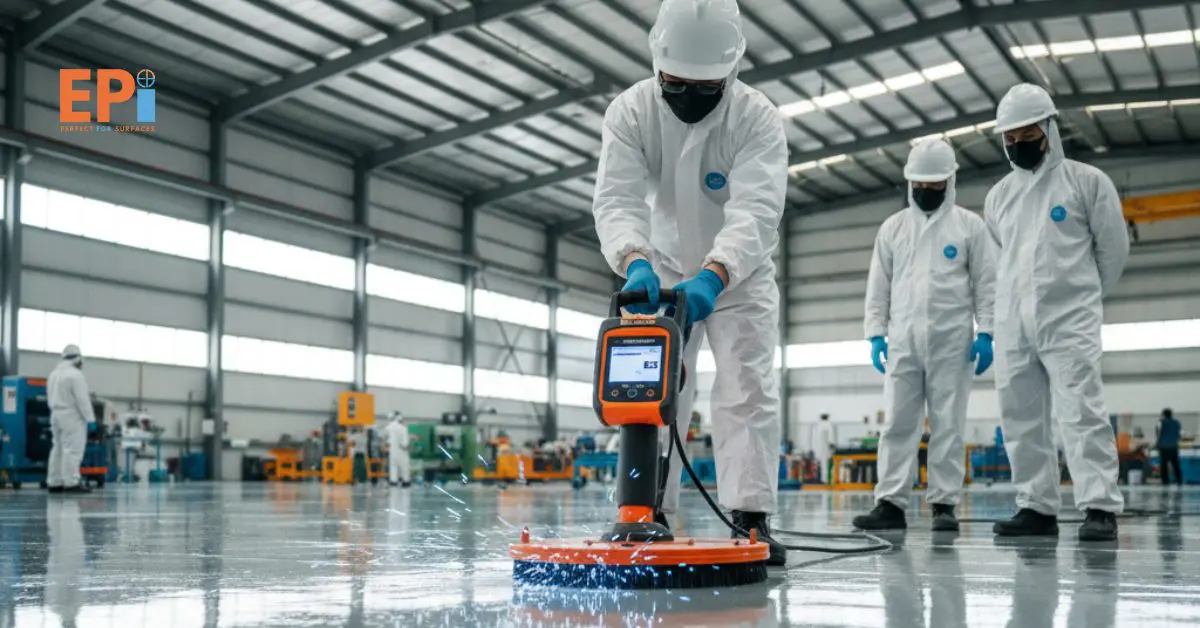 Pengujian porositas coating epoxy dilakukan menggunakan pinhole detector di Cimahi.