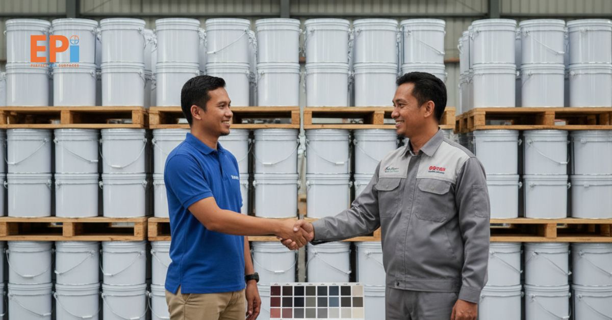Jual cat besi OEM berkualitas untuk bisnis grosir dan distributor di Indonesia.