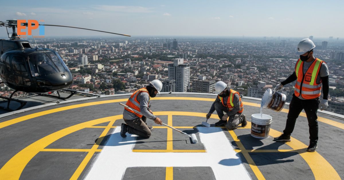 Kontraktor Epoxy Lantai Helipad Jakarta Pusat