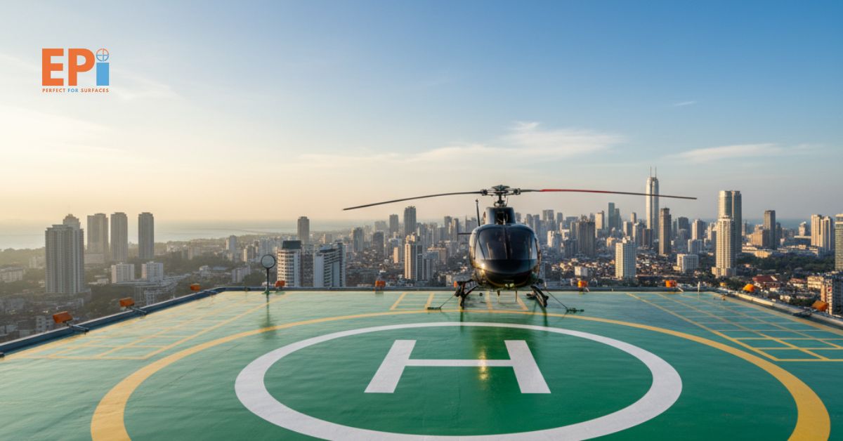 Kontraktor Epoxy Lantai Helipad Jakarta Utara