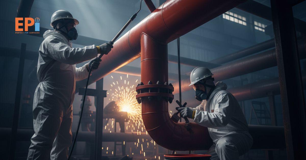 Pipa industri dilapisi heat resistant coating untuk melindungi dari suhu tinggi dan kerusakan akibat panas