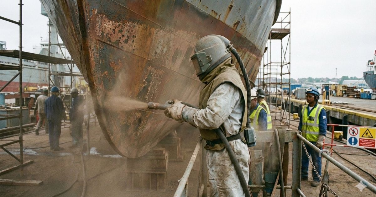Jasa Sandblasting Kapal Profesional Jakarta | Eltama Coating