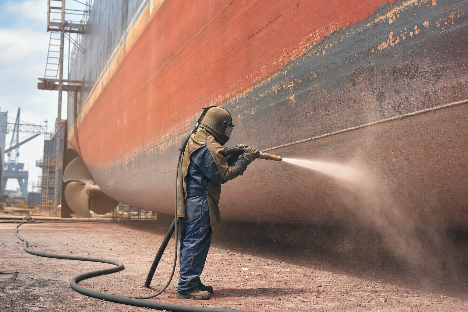 Jasa Sandblasting Kapal Serang