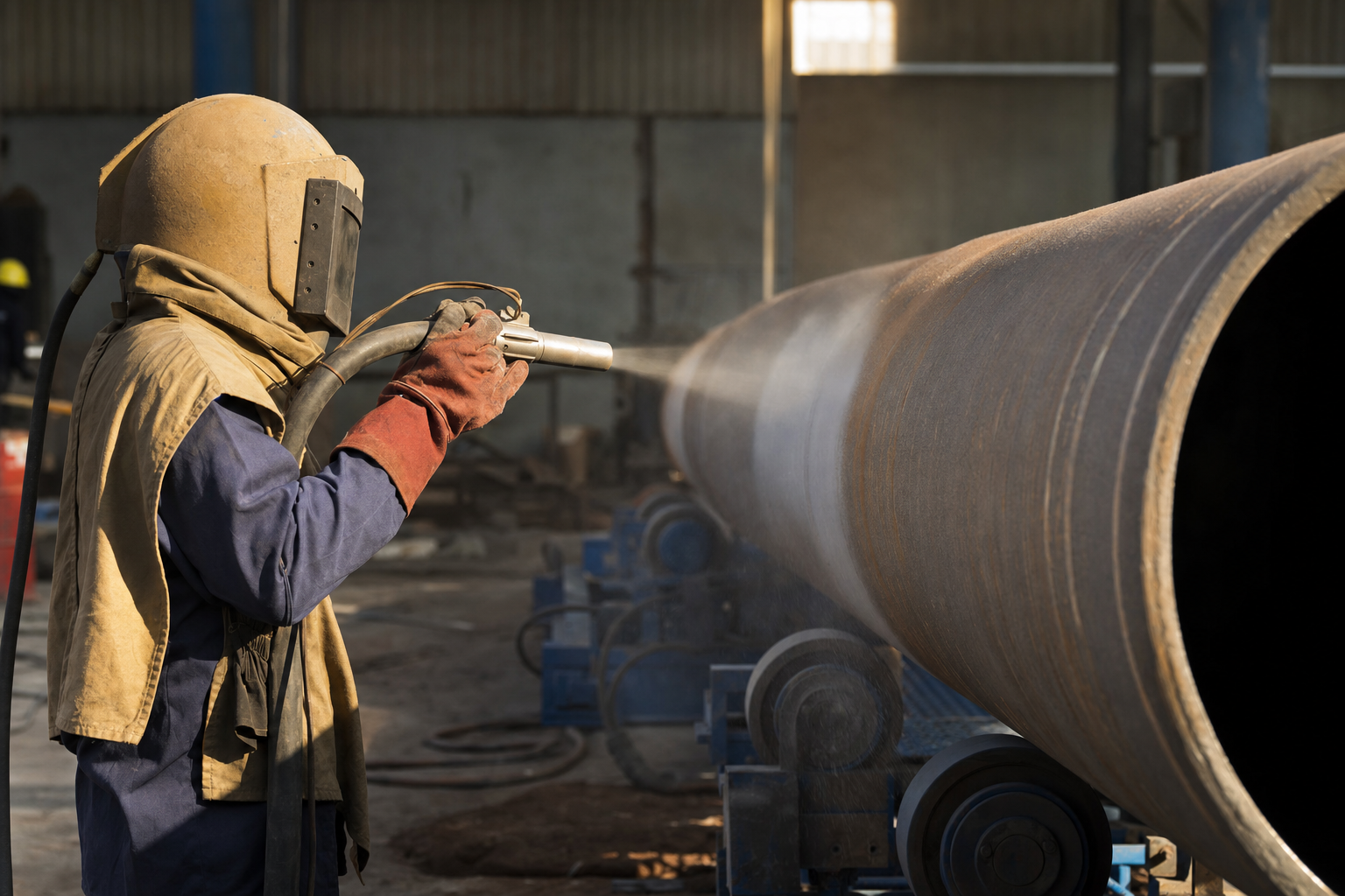 Jasa Sandblasting Pipa Aceh