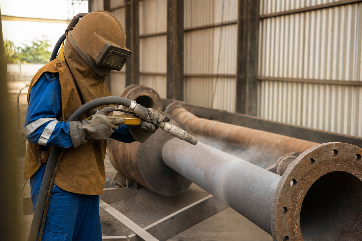 Jasa Sandblasting Pipa Bali