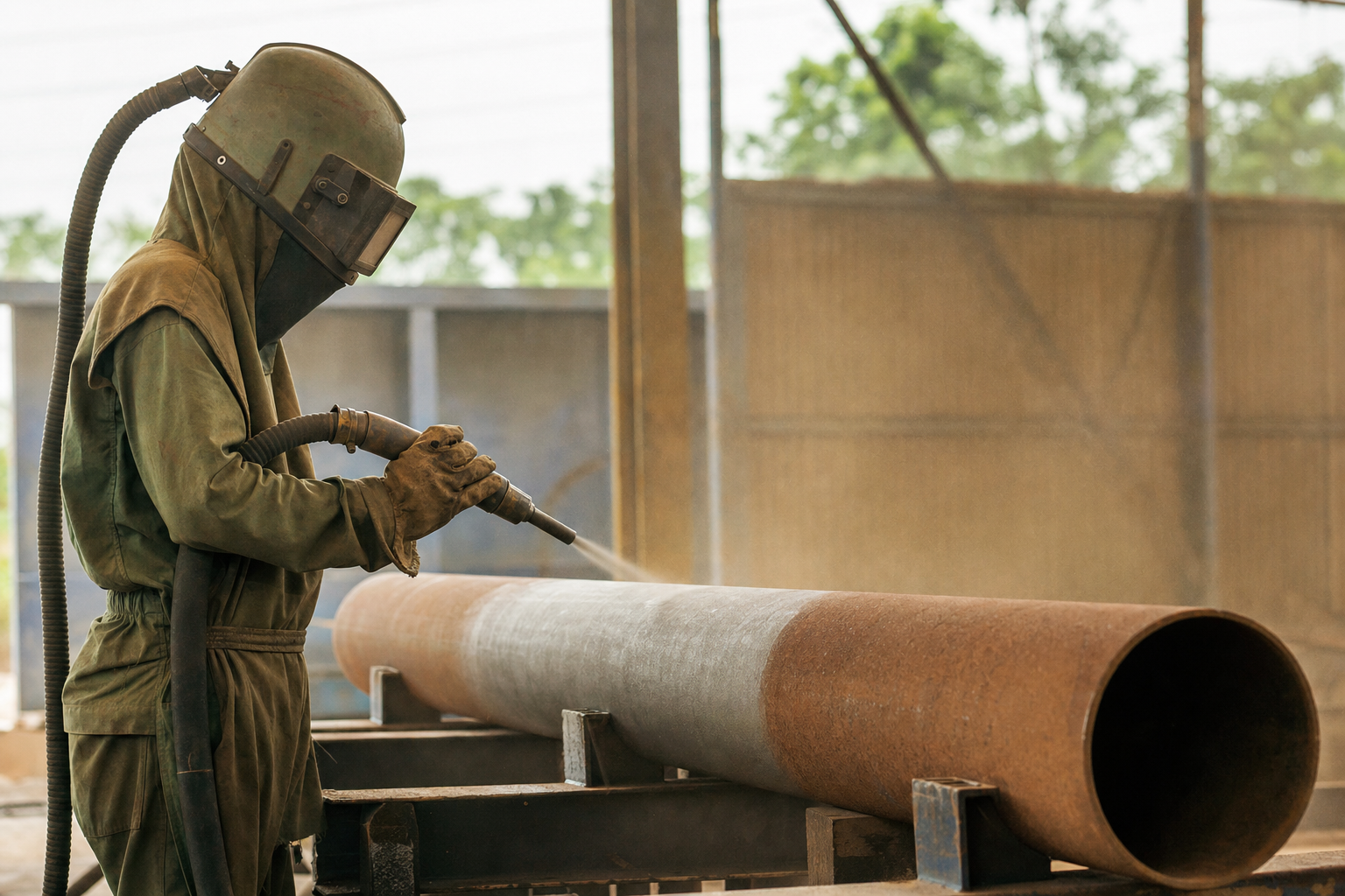Jasa Sandblasting Pipa Bekasi