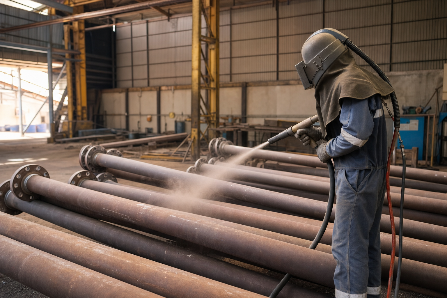 Jasa Sandblasting Pipa Surabaya