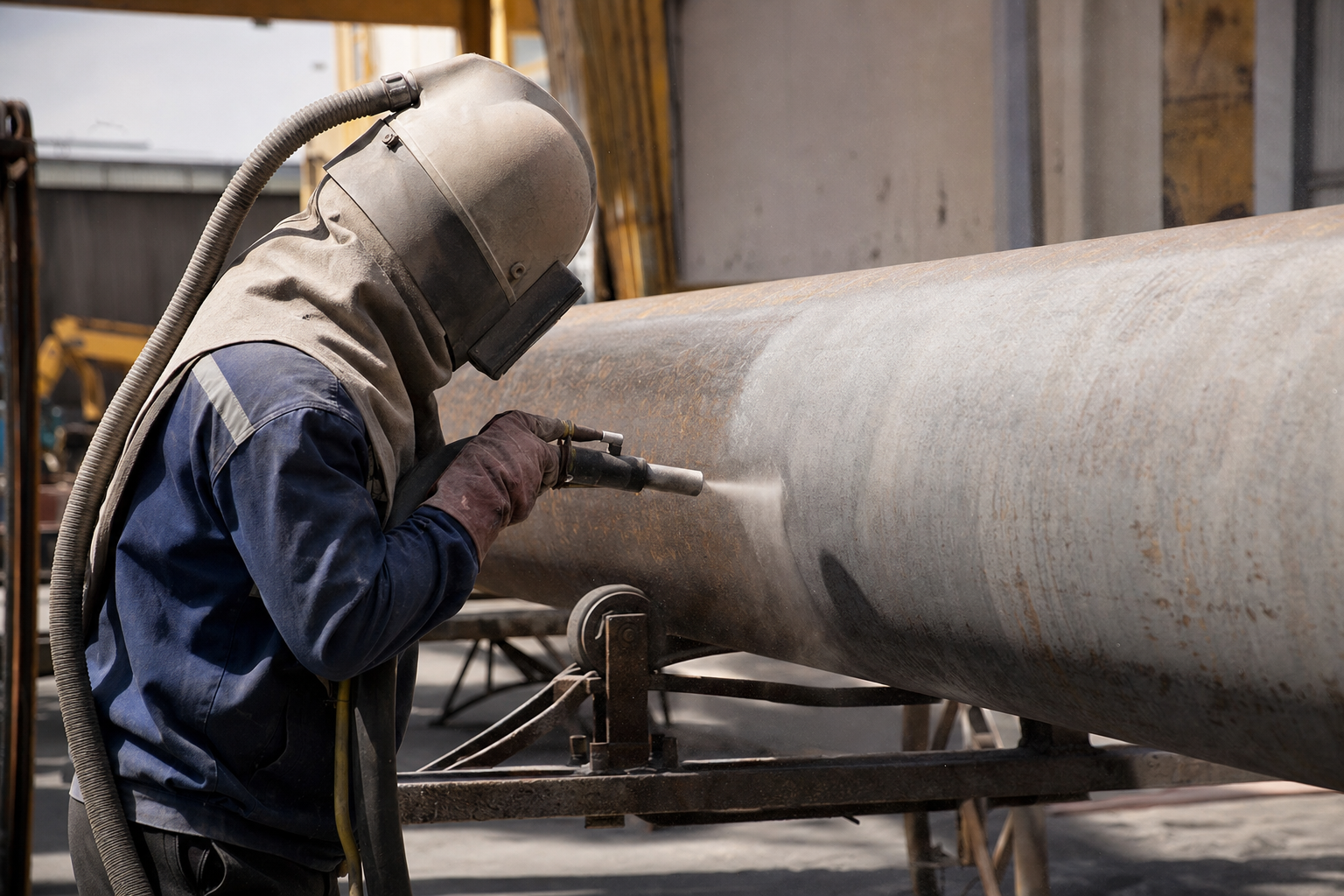Jasa Sandblasting Pipa Pontianak