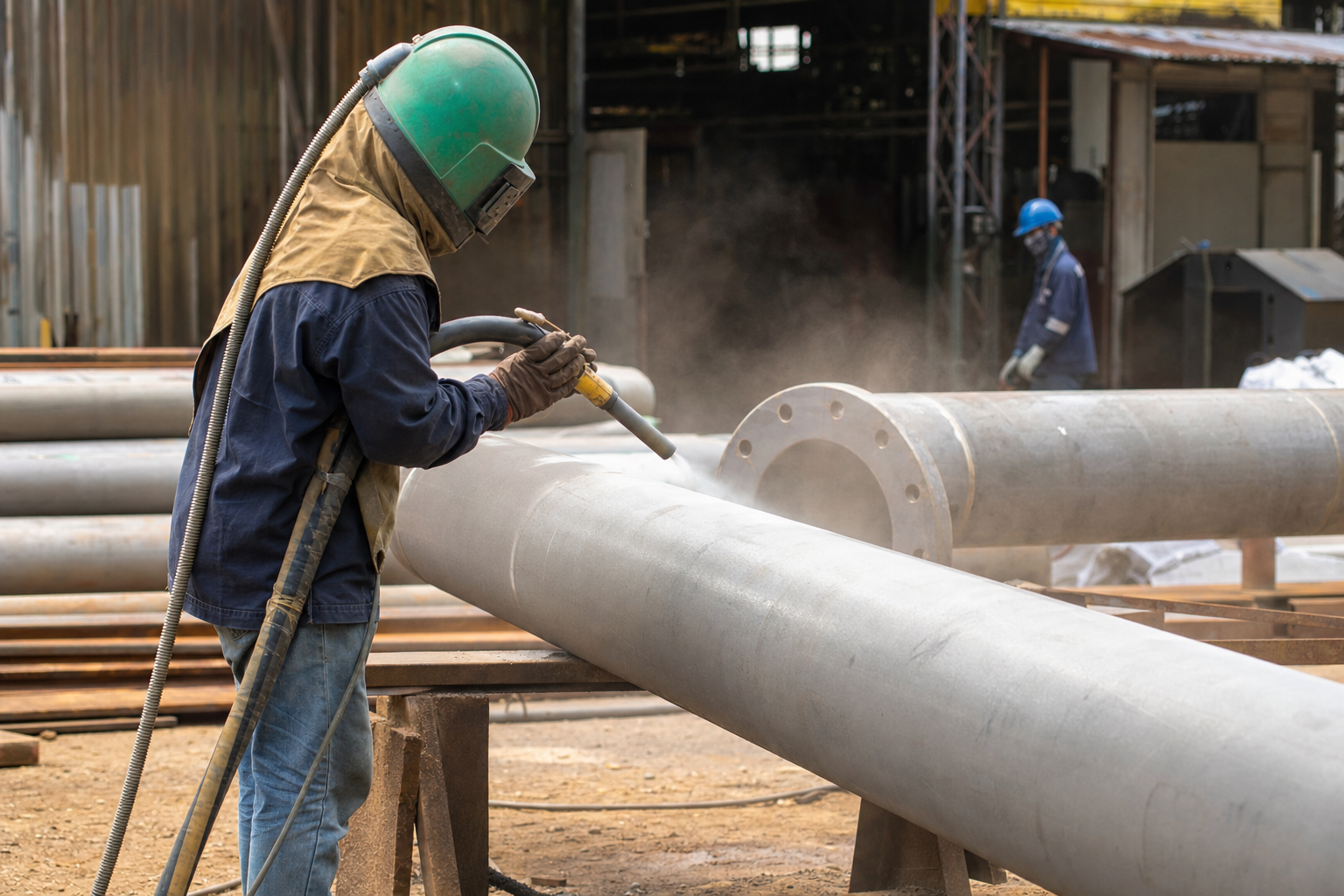 Jasa Sandblasting Pipa Serang